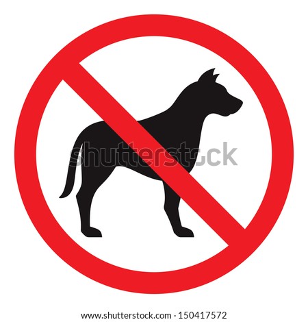 No dog sign, vector illustration