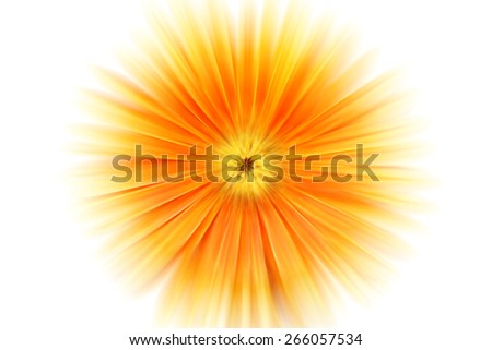 Orange blurred floral background, shot with zoom effect