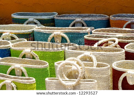 Colorful handmade bags