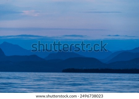 Similar – Image, Stock Photo beautiful clear mountain river Ara in long exposure with mountain in golden sunlight in background, Pyrenees, Spain