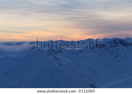 Sunrise in Remote Mountains