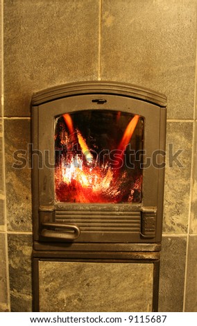 Heating With Wood Fire Stove
