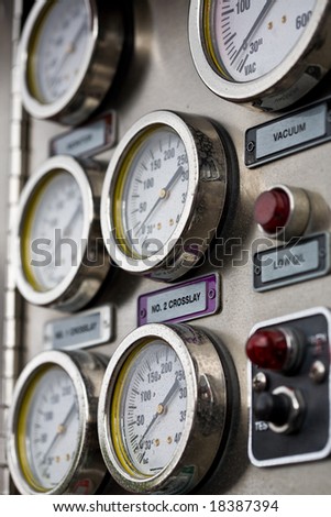 Fire Engine Gauges Stock Photo 18387394 : Shutterstock