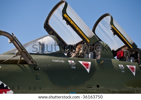SANTA ROSA, CA - AUGUST 16: Open canopies of F-4 Phantom on display at Wings Over Wine Country airshow, August 16, 2009, Santa Rosa, CA.