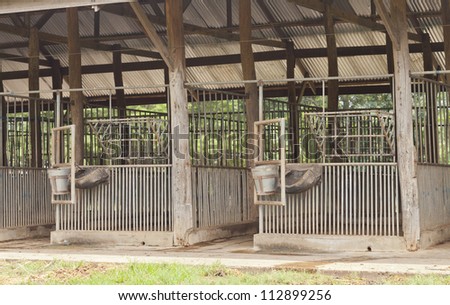 Empty poor horse barn