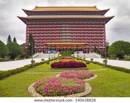 TAIPEI, TAIWAN - OCTOBER 31: The Grand Hotel facade on October 31, 2010 in Taipei, Taiwan. This hotel is one of the world\'s tallest Chinese classical building, it is 87 metres (285 ft) high.