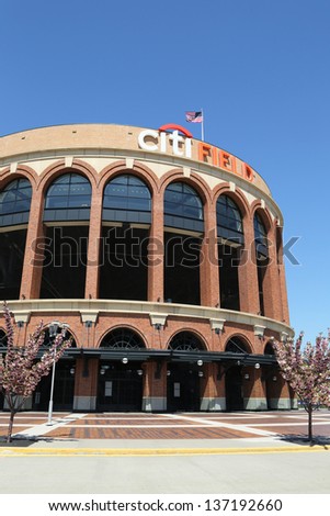 FLUSHING, NY - MAY 2: Citi Field, home of major league baseball team the New York Mets on May 2, 2013 in Flushing, NY. The Mets will host the Major League Baseball All-Star Game on July, 16 2013.