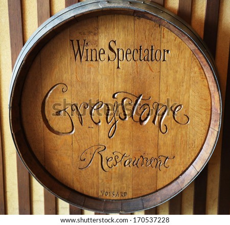 ST. HELENA, CA - MARCH 27:The Wine Spectator Greystone Restaurant at the Culinary Institute of America on March 27, 2013 in Napa Valley. It is a not-for-profit academic institution in cooking