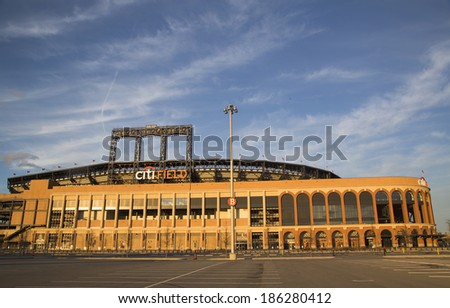FLUSHING, NY - APRIL 8: Citi Field, home of major league baseball team the New York Mets on April 8, 2014 in Flushing, NY.