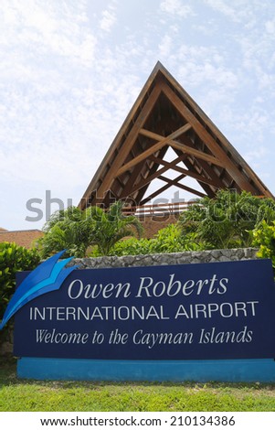 GRAND CAYMAN, CAYMAN ISLANDS - June 13   Owen Roberts International Airport at Grand Cayman on June 13, 2014