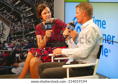 NEW YORK - AUGUST 30: Three times Grand Slam champion and Olympic Champion Lindsay Davenport during press conference at Billie Jean King National Tennis Center on August 30, 2014 in New York
