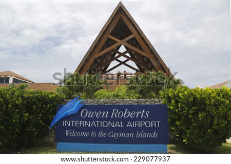 GRAND CAYMAN, CAYMAN ISLANDS - June 10 Owen Roberts International Airport at Grand Cayman on June 10, 2014