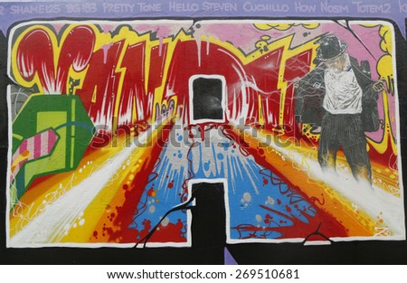 NEW YORK - MARCH 26, 2015: Mural art at East Harlem in New York