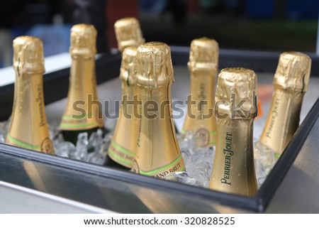 NEW YORK - SEPTEMBER 12, 2015: Perrier-Jouet champagne presented at the National Tennis Center during US Open 2015 in New York