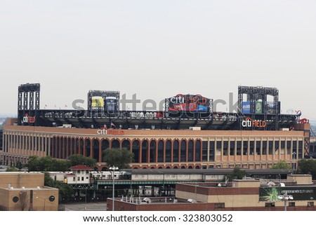 FLUSHING, NEW YORK - AUGUST 31, 2015: Citi Field, home of major league baseball team the New York Mets in Flushing, NY
