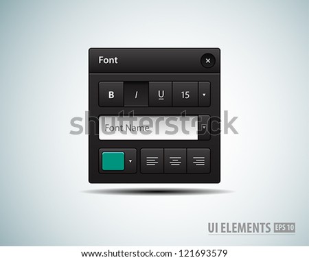 Font menu for web and UI