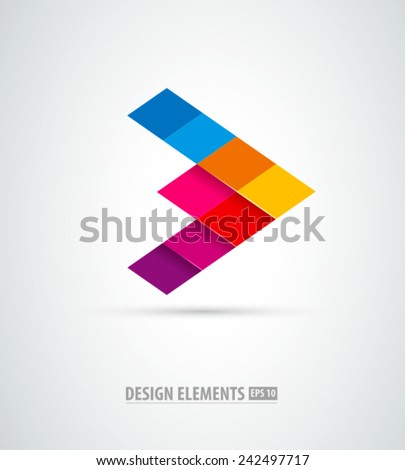 Corporate abstract vector logo. Success sign. Business success