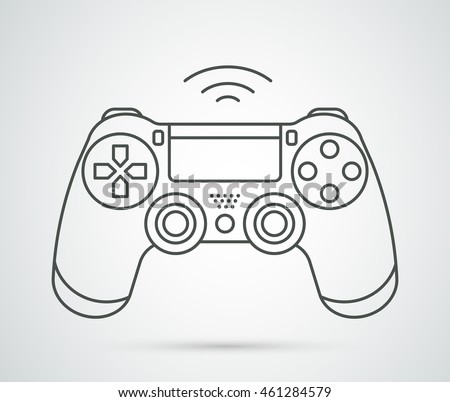 Simple vector gamepad icon. Joypad, joystick illustration isolated on white background