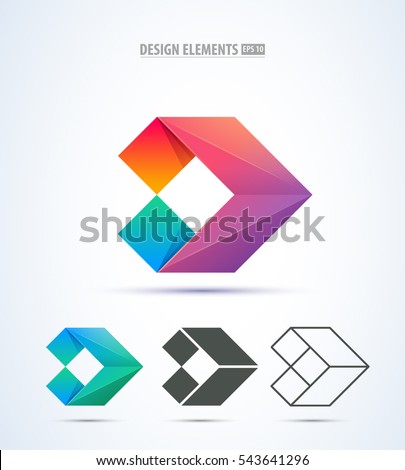 Corporate abstract vector logo. Success sign. Business success