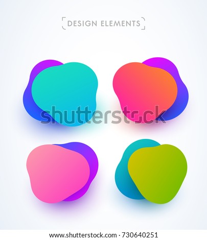 Modern abstract bubbles collection. Design and logo elements