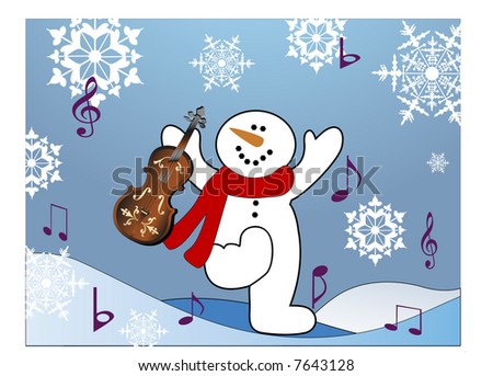 Singing And Dancing Snowman Stock Vector Illustration 7643128 ...