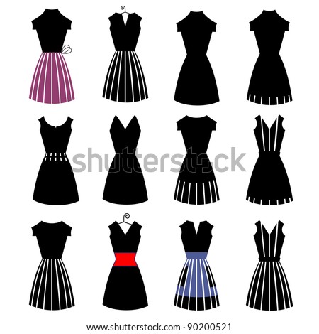 Little Black Dress Stock Vector Illustration 90200521 : Shutterstock