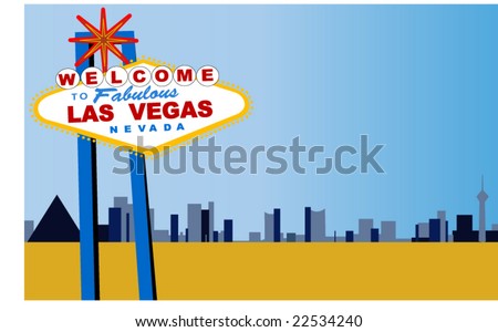las vegas strip with welcome sign