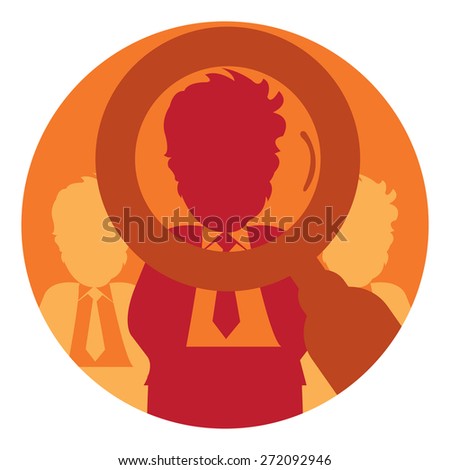 Orange Circle Job Openings Label, Sign or Icon Isolated on White Background