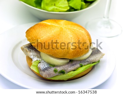 gourmet sandwich with matie, \