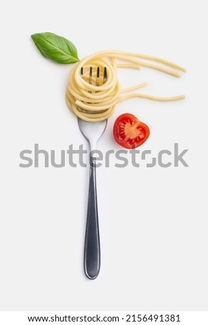 Similar – Image, Stock Photo close-up of spaghetti pasta, shot from above