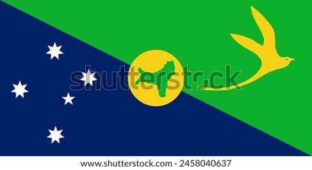 Christmas Island flag original color and proportions