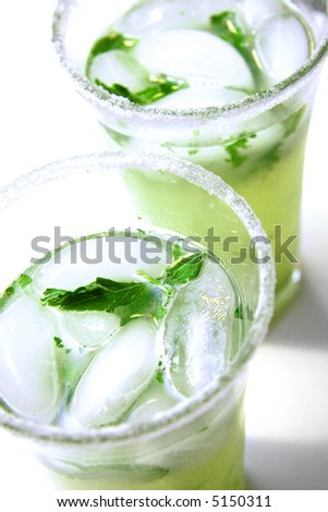 Cold mojitos, summertime patio drink.