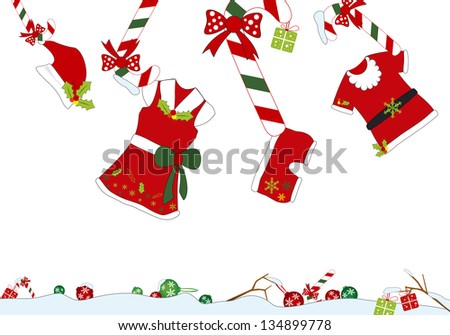 Christmas Decoration Stock Vector Illustration 134899778 : Shutterstock