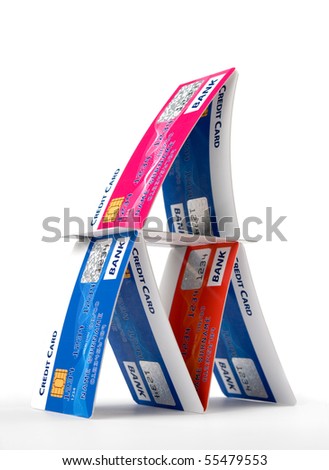 Credit cards pyramid tends to fall down.