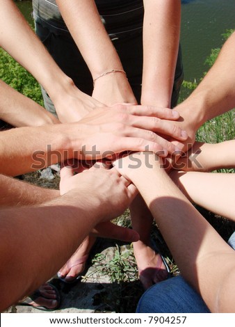 many hands of my friends
