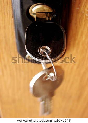 door lock and key