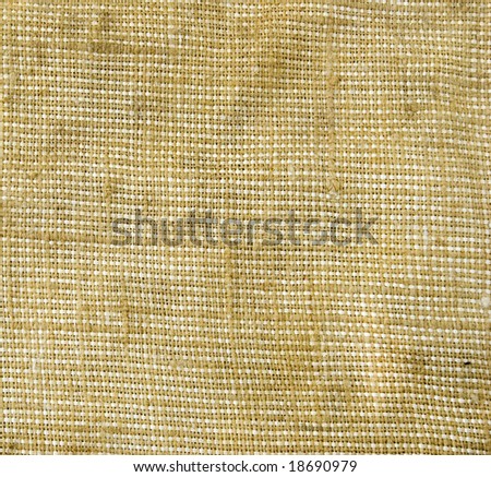 Background old  sack by a large plan