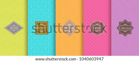 Set of Cute bright seamless patterns. Vector illustration bright design. Abstract seamless geometric pattern on vibrant background.