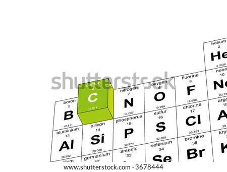 Carbon raised within the periodic table