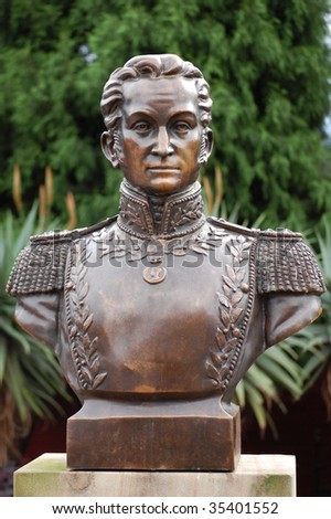 Simon Bolivar (1783-1830). Founder Of La Gran Colombia, And Liberator ...