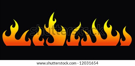 Red Burning Flame Pattern. Vector. - 12031654 : Shutterstock