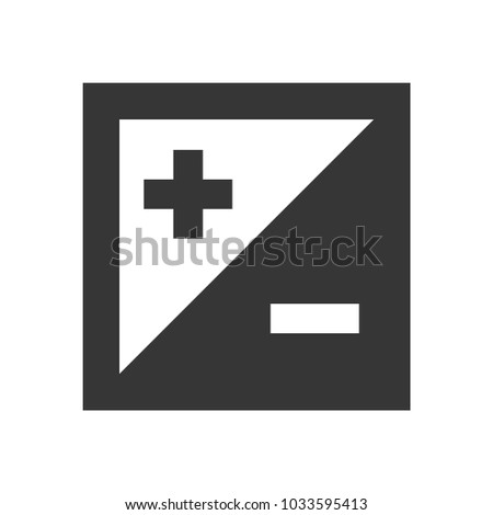 Exposure Compensation Icon on White Background. Vector