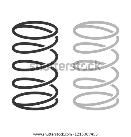 Mattress Spring Set on White Background. Vector