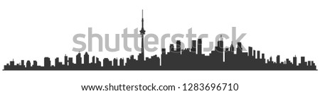 Toronto City Skyline Skyscraper Buildings Background. Vector
