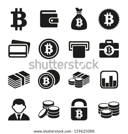 Bitcoin icons set