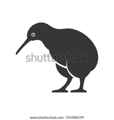 Kiwi Bird Icon on White Background. Vector