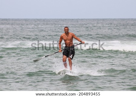 Surfing in the Black sea, 20 June 2014, Lozenets, Bulgaria