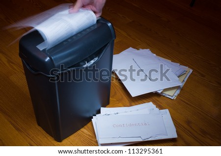 Using a Paper shredder