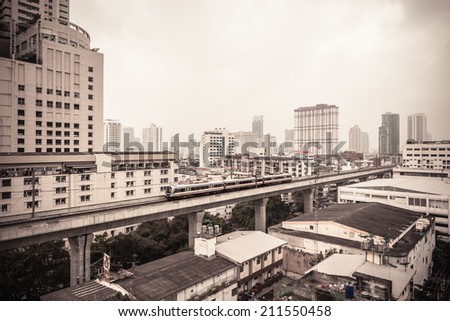 The two line Bangkok BTS is a 31 kilometer elevated transit system referred to as the Skytrain, or rot fai fah