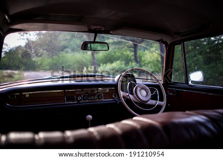 Inside the car, Classic car